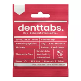 DENTTABS Fragola per bambini senza fluoro, 125 pz