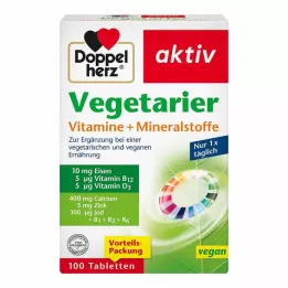 DOPPELHERZ Vitamine+Minerali Attivi Vegetariani, 100 pz