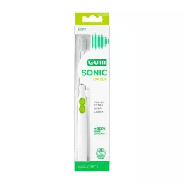 GUM SONIC DAILY Spazzolino sonico bianco, 1 pz