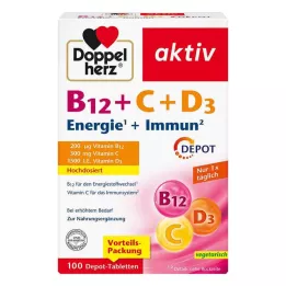 DOPPELHERZ Compresse attive B12+C+D3 Depot, 100 pz