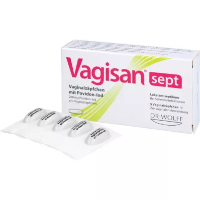 VAGISAN supposte vaginali settate con povidone-iodio, 5 pz