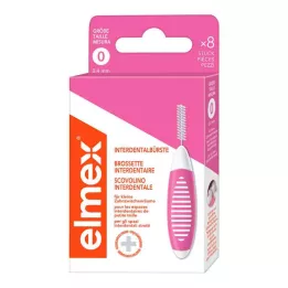 ELMEX Scovolini interdentali ISO misura 0 0,4 mm rosa, 8 pz