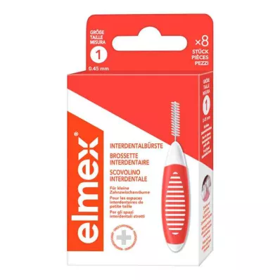 ELMEX Scovolini interdentali ISO misura 1 0,45 mm arancione, 8 pz