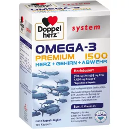 DOPPELHERZ Omega-3 Premium 1500 capsule di sistema, 120 capsule
