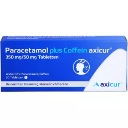PARACETAMOL più Caffeina axicur 350 mg/50 mg tbl, 20 pz