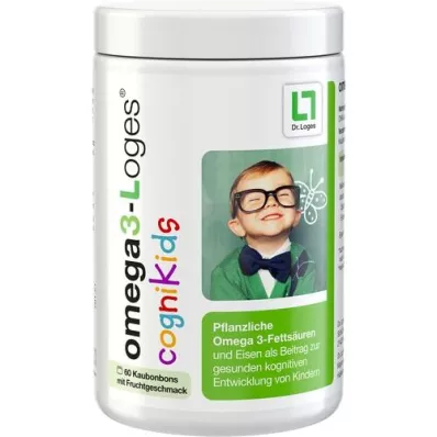 OMEGA3-Loges cogniKids pastiglie masticabili alle erbe, 60 pezzi