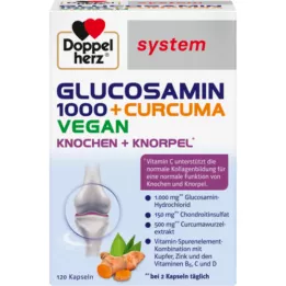 DOPPELHERZ Glucosamina 1000+Curcuma vegan syst.Kps., 120 pz