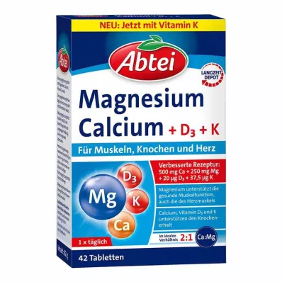 Abbey Magnesium Calcium + D+K compresse, 42 pz Abbey Magnesium Calcium + D+K compresse, 42 pz