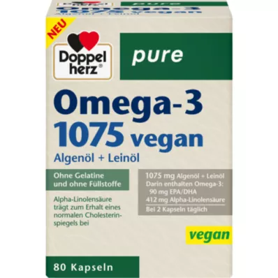 DOPPELHERZ Omega-3 1075 capsule pure vegane, 80 pezzi