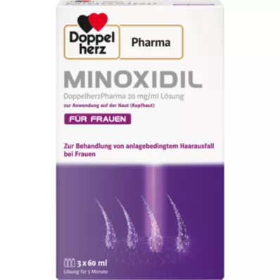 MINOXIDIL DoppelherzPhar.20mg/ml Soluzione per Pelle Donna, 3X60 ml