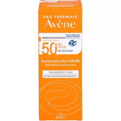 AVENE Crema solare SPF 50+ senza profumo, 50 ml