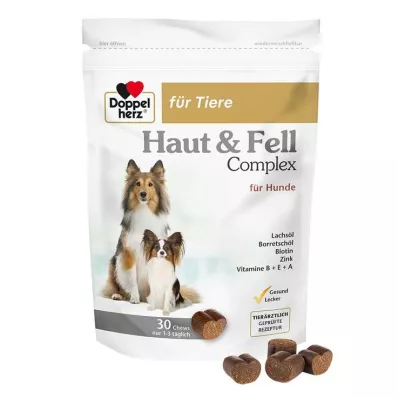 DOPPELHERZ per la pelle degli animali&amp;Fur Compl.Chews per cani, 30 pz