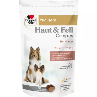 DOPPELHERZ per la pelle degli animali&amp;Fur Compl.Chews f.Dogs, 60 pz