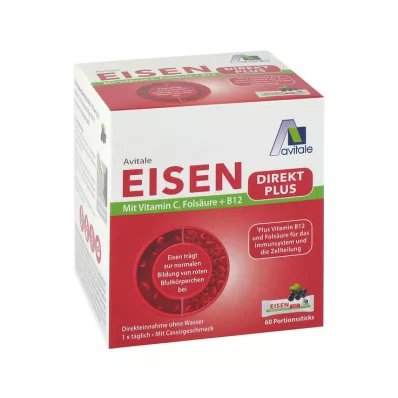 Iron Direct plus Vitamina C + Acido folico + B12 in polvere, 60 pz Iron Direct plus Vitamina C + Acido folico + B12 in polvere, 60 pz