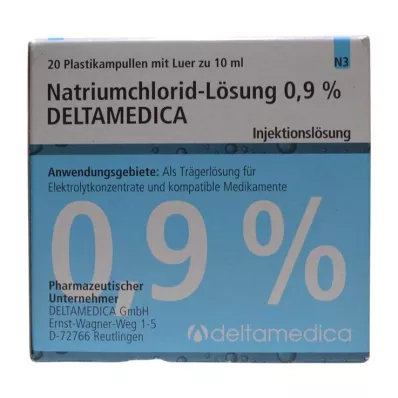 Soluzione di cloruro di sodio 0,9% Deltamedica Luer Pl., 20X10 ml