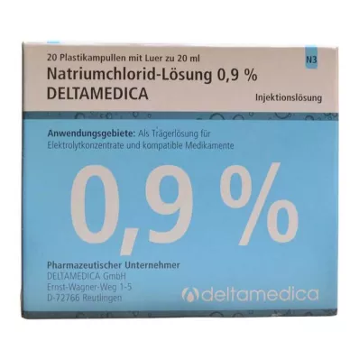 Soluzione di cloruro di sodio 0,9% Deltamedica Luer Pl., 20X20 ml