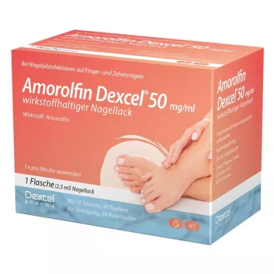 AMOROLFIN Dexcel 50 mg/ml smalto per unghie contenente principio attivo, 2,5 ml