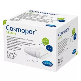 COSMOPOR medicazione in silicone per ferite 5x7,2 cm, 25 pz