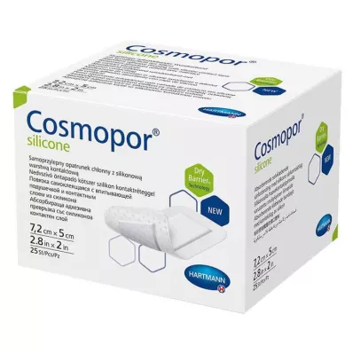 COSMOPOR medicazione in silicone per ferite 5x7,2 cm, 25 pz