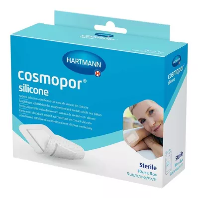 Medicazione per ferite in silicone Cosmopor 8x10 cm, 5 pz Medicazione per ferite in silicone Cosmopor 8x10 cm, 5 pz