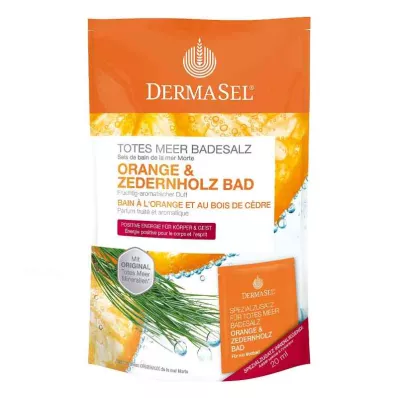 Dermasel Sale da bagno del Mar Morto Arancione & Legno di cedro (1 confezione) Dermasel Sale da bagno del Mar Morto Arancione & Legno di cedro (1 confezione)