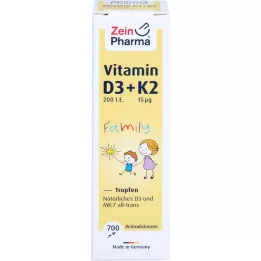 VITAMIN D3+K2 MK-7 tutti i trans Famiglia a goccia, 20 ml