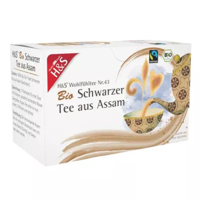 H&amp;S Tè nero biologico dellAssam sacchetto filtro, 20X1,80 g