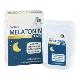 MELATONIN mini compresse da 1 mg in dispenser, 120 pezzi