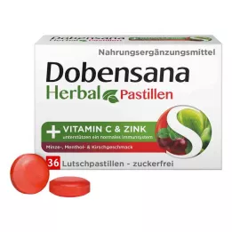 DOBENSANA Pasta di ciliegie alle erbe Vit.C &amp; Pasta di zinco, 36 pz