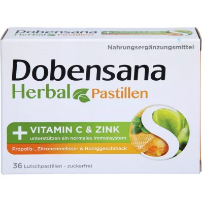 DOBENSANA Pasta di miele alle erbe Vit.C &amp; Pasta di zinco, 36 pz