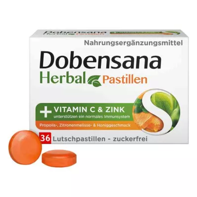 Dobensana Miele alle Erbe Vitamine C &amp; Pastiglia di Zinco.(36 pezzi)