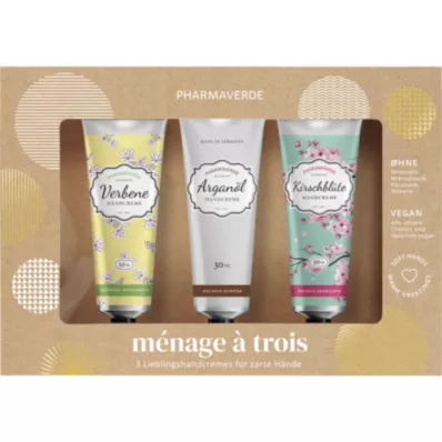 PHARMAVERDE Set regalo crema mani menage a trois, 3X30 ml