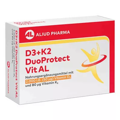 D3+K2 Duoprotect Vit AL 4000 UI/80 Μg capsule (30 pezzi) D3+K2 Duoprotect Vit AL 4000 UI/80 Μg capsule (30 pezzi)