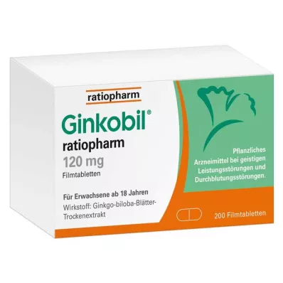 Ginkobil ratiopharm 120mg con Ginkgo biloba, 200 pz Ginkobil ratiopharm 120mg con Ginkgo biloba, 200 pz