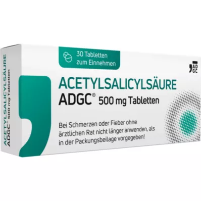 ACETYLSALICYLSÄURE ADGC compresse da 500 mg, 30 pezzi
