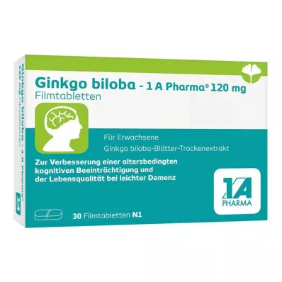 Ginkgo biloba - 1 A Pharma® 120 mg compresse rivestite con film, 30 pz Ginkgo biloba - 1 A Pharma® 120 mg compresse rivestite con film, 30 pz