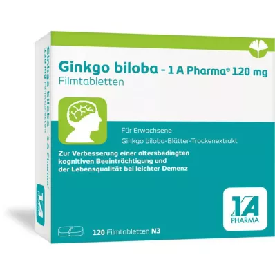 GINKGO BILOBA-1A Pharma 120 mg Compresse rivestite con film, 120 Capsule