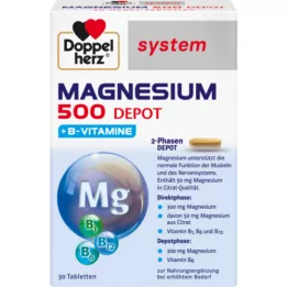 DOPPELHERZ Magnesio 500 compresse del sistema Depot, 30 pz
