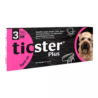 Ticster Plus Soluzione spot-on per cani da 10 a 25 kg (3x3 ml)