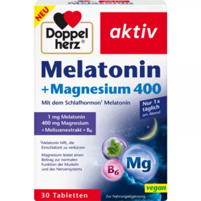 DOPPELHERZ Melatonina+Magnesio 400 compresse, 30 pz