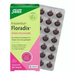 FLORADIX Compresse di ferro e acido folico, 84 capsule