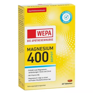 Wepa Magnesium 400 Depot + compresse B6, 60 pz
