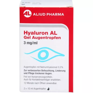 HYALURON AL Gel collirio 3 mg/ml, 2X10 ml
