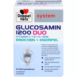 DOPPELHERZ Glucosamina 1200 Duo system Confezione combinata, 60 pezzi