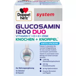 DOPPELHERZ Glucosamina 1200 Duo system Confezione combinata, 120 pezzi