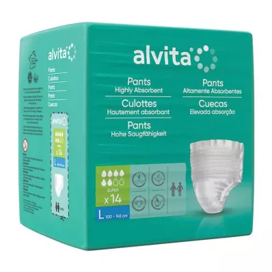 Pantaloni per incontinenza Alvita super grandi, 14 pz Pantaloni per incontinenza Alvita super grandi, 14 pz