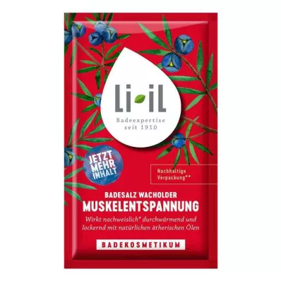 LI-IL Rilassamento muscolare al sale da bagno al ginepro, 80 g