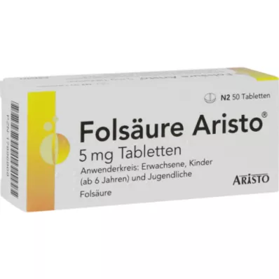 FOLSÄURE ARISTO compresse da 5 mg, 50 pz