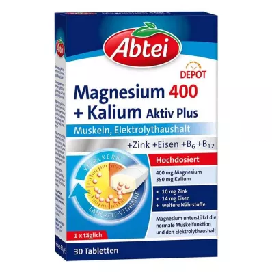Abbey Magnesium 400 + Potassio Compresse, 30 pz
