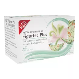H&S Figura Tea Plus con bustina filtro di zinco e selenio, 20X1,5 g